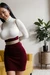 AI generated shy Asian woman in dress tied up