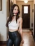 AI generated girl in leggings in ballgag
