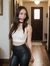 AI generated girl in leggings in ballgag