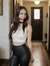 AI generated girl in leggings in ballgag